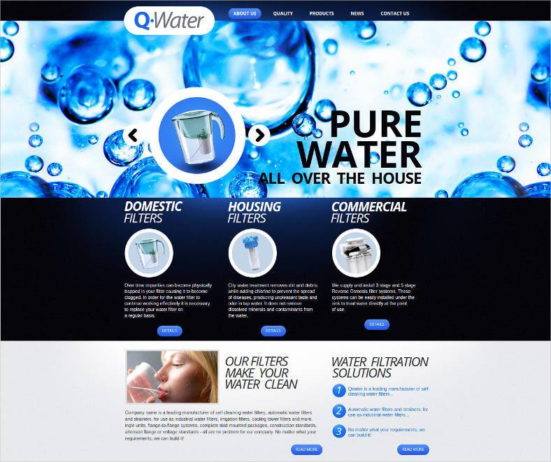 water filter website template 788x