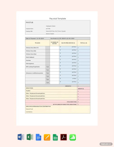 epay stub template