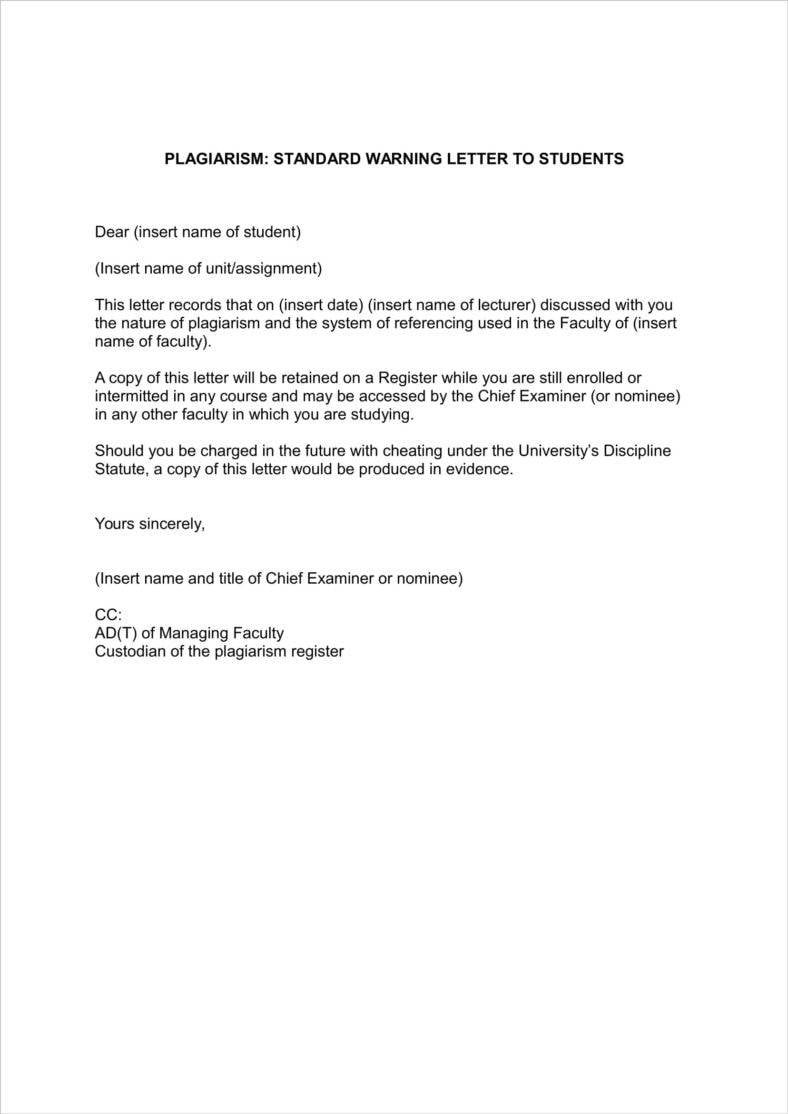 9+ Student Warning Letter Templates Free Word, PDF Format Download
