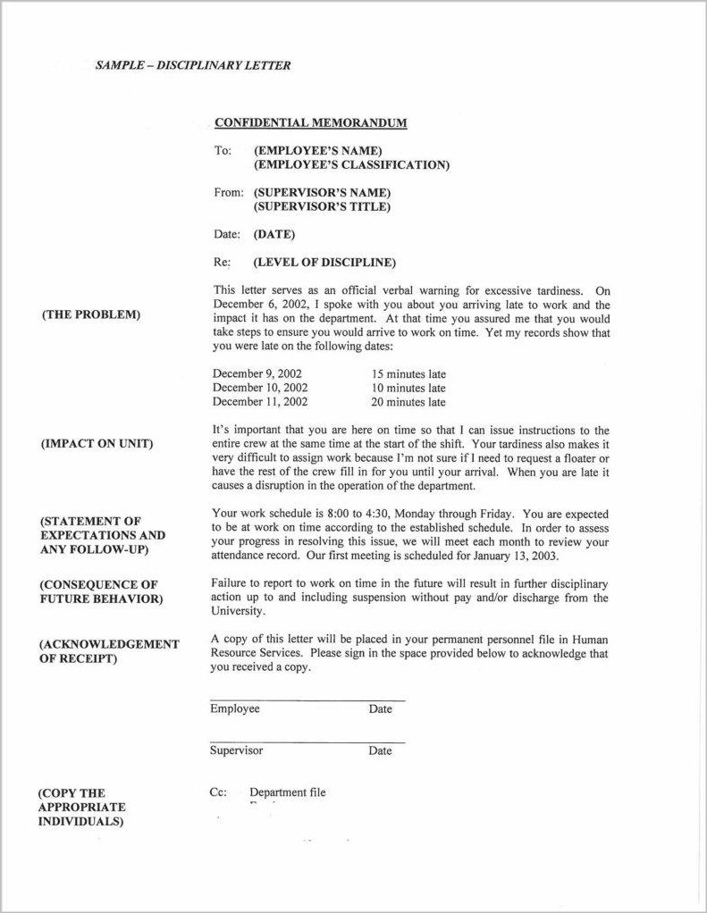 14 Verbal Warning Follow up Letter Templates Free Samples Examples