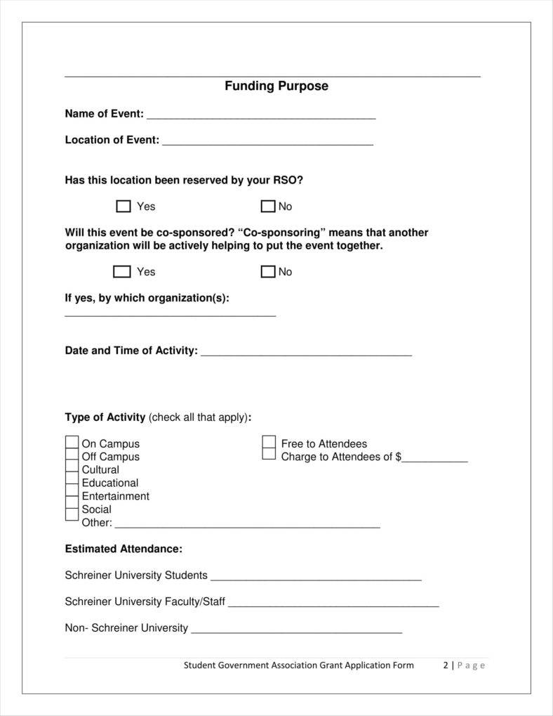 9+ Funding Application Form Templates Free PDF, DOC Format Download