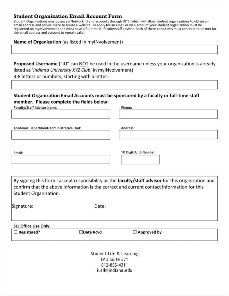9  Account Application Form Templates Free PDF Format Download