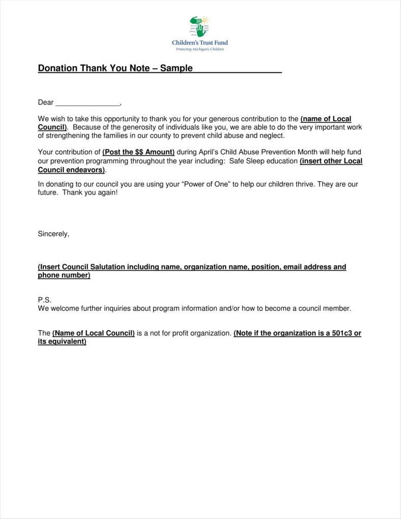 12+ Donation Acknowledgment Letter Templates Free Word, PDF, Excel