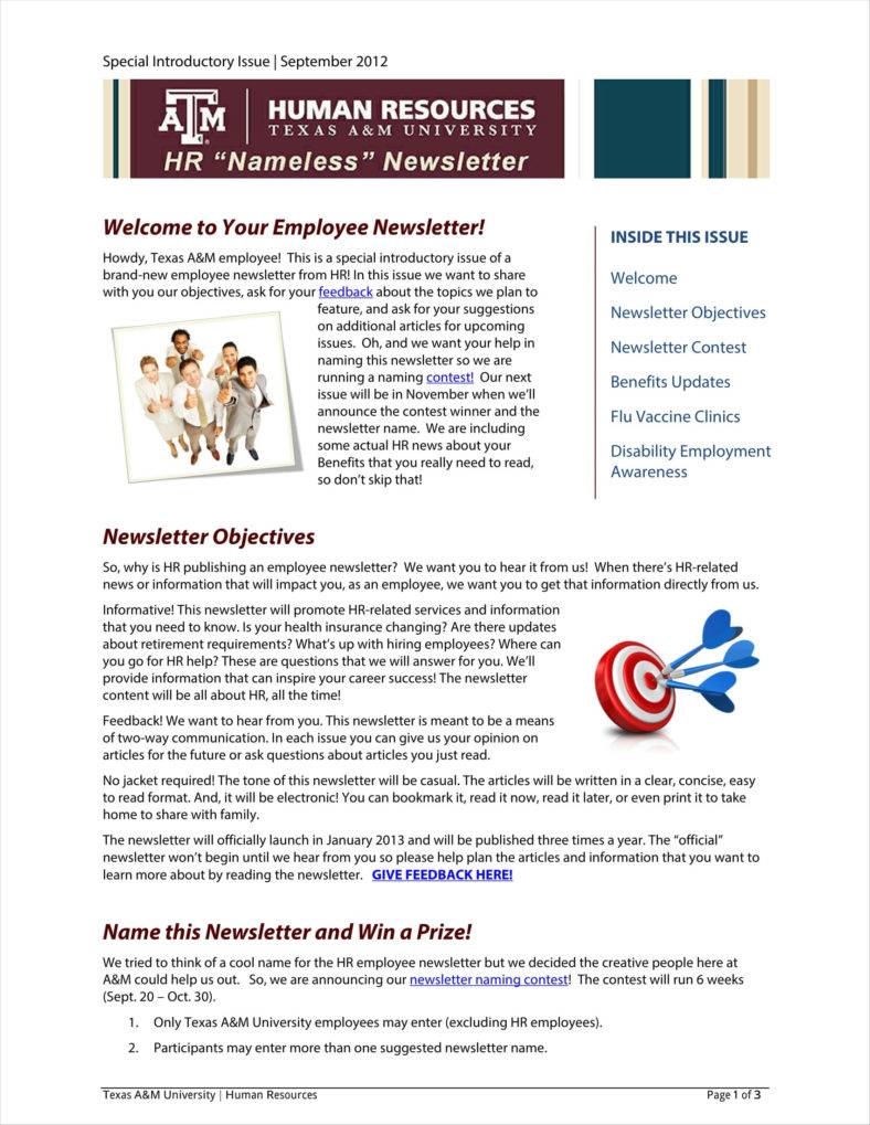 10 One Page Newsletter Templates Free Pdf Docs Psd Format Download