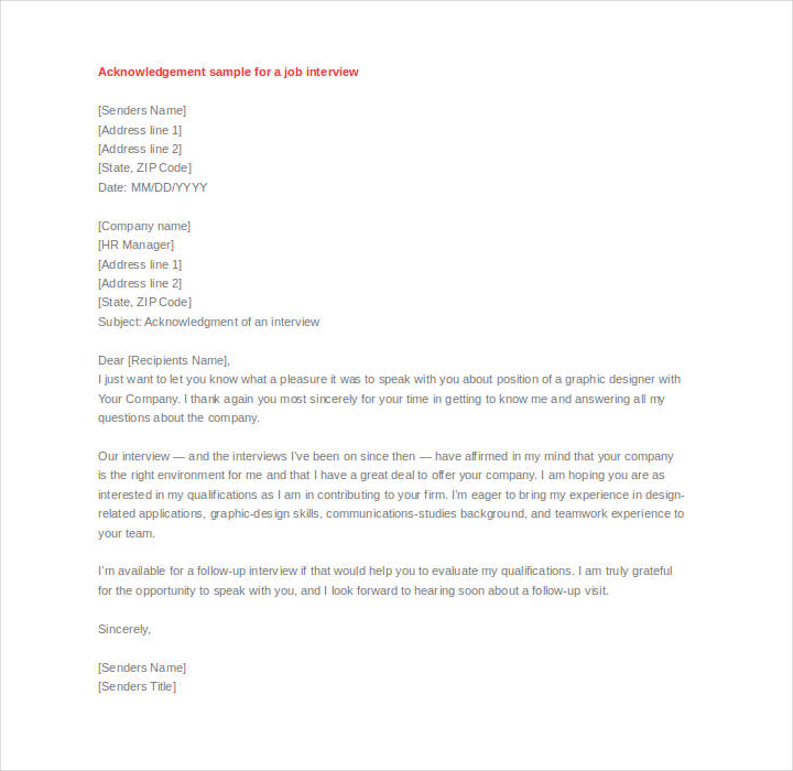 26+ Acknowledgement Letter Examples - Editable PDF, Word Format Download