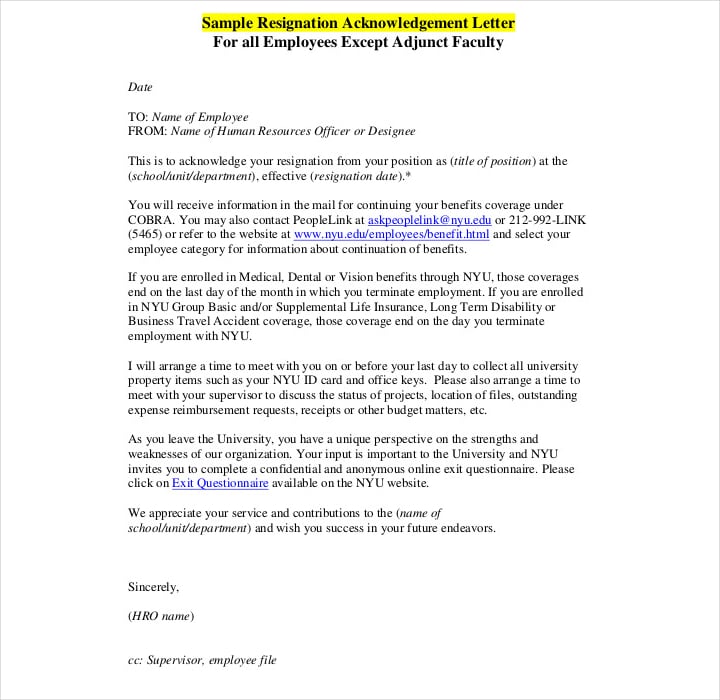 18+ Sample Acknowledgement Letters Free PDF, Word Format