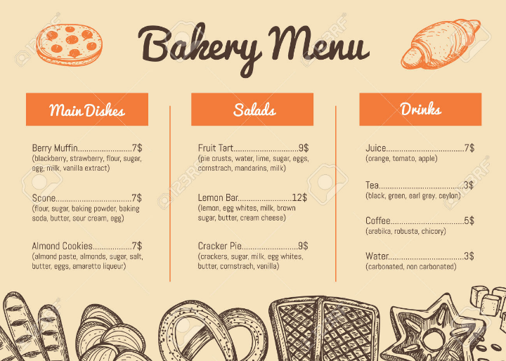 bakery-product-menu-template