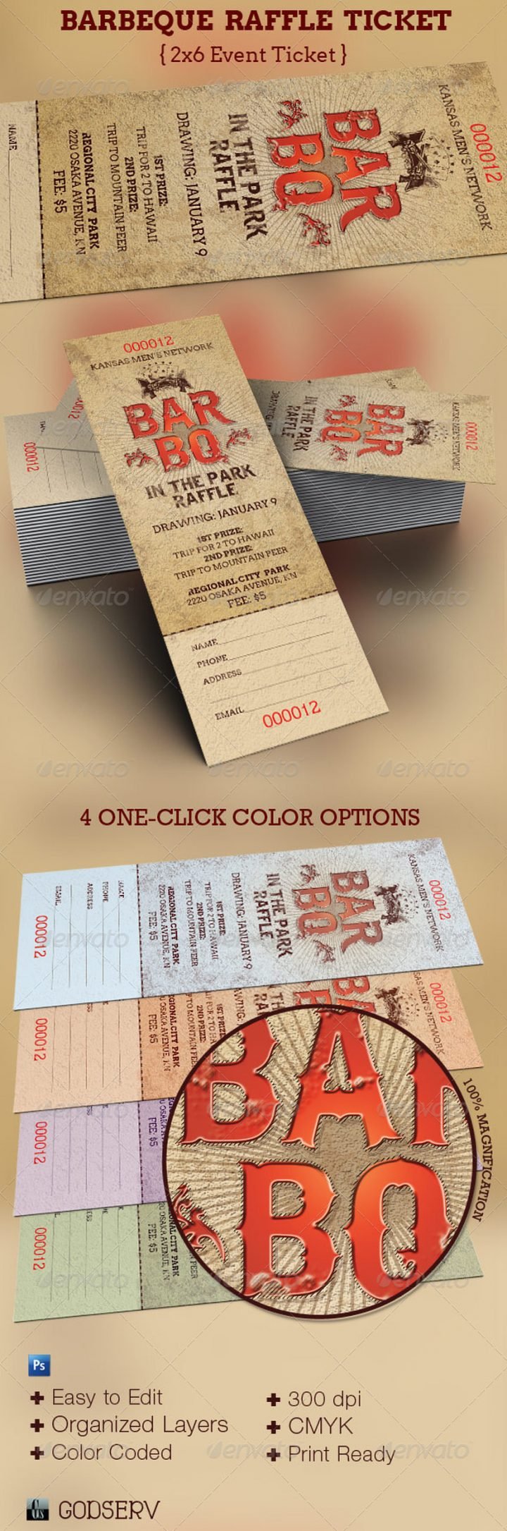 9+ Appetizing Barbecue Ticket Templates PSD, Vector EPS Free
