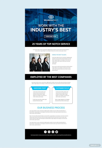 business email newsletter templates