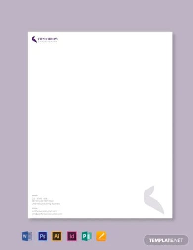 civil contractor letterhead template