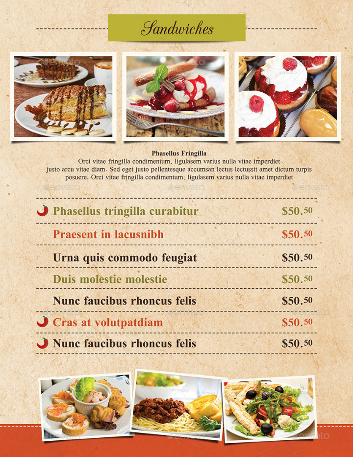 22+ Sumptuous Sandwich Menu Designs PSD, AI Free & Premium Templates