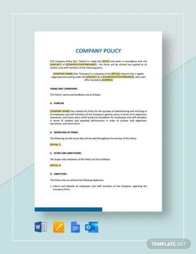 16 Business Policy Templates Free Word Pdf Format Download Free