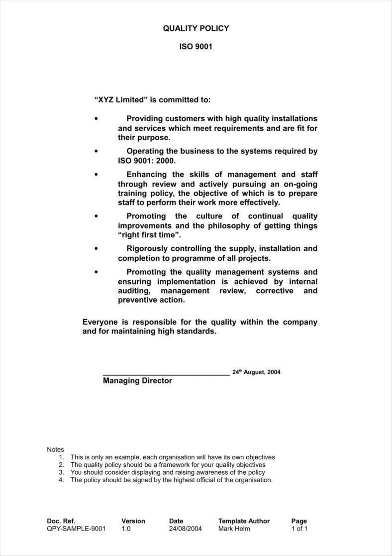 62-policy-template-samples-free-pdf-word-format-download