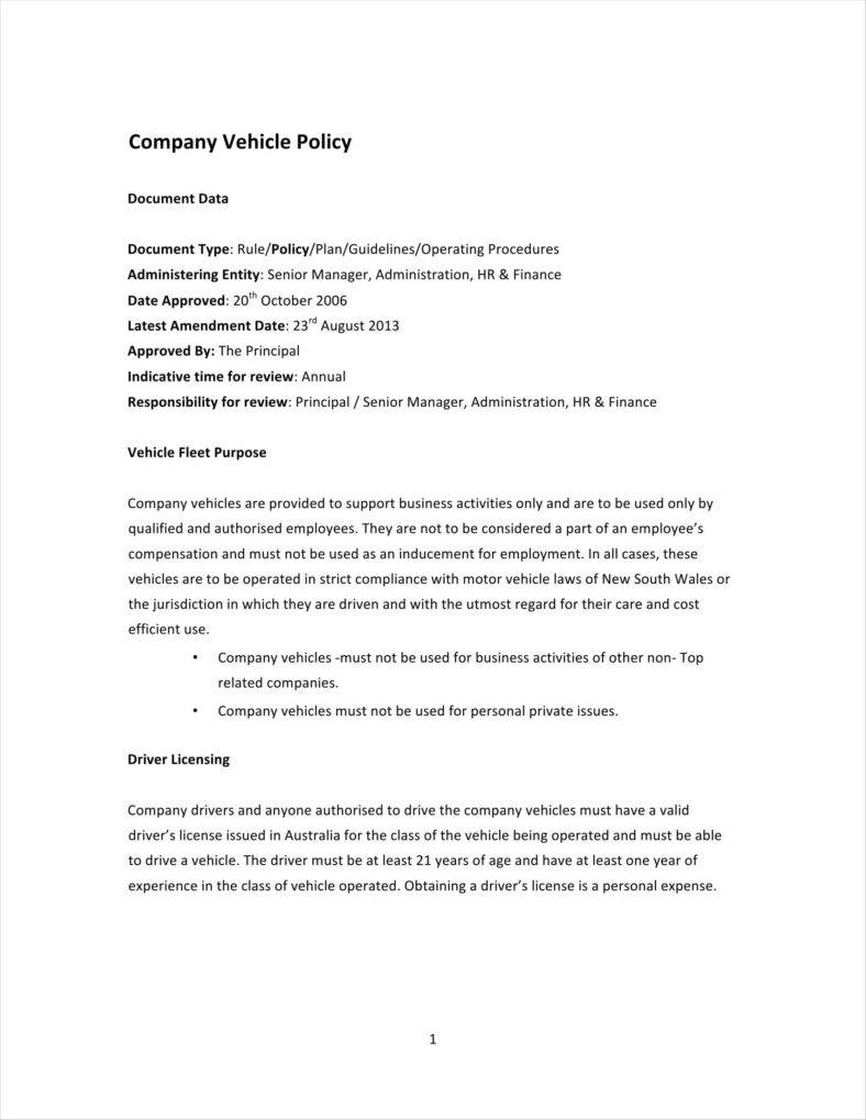 21+ Policy Template Samples - Free PDF, Word Format Download With Company Credit Card Policy Template