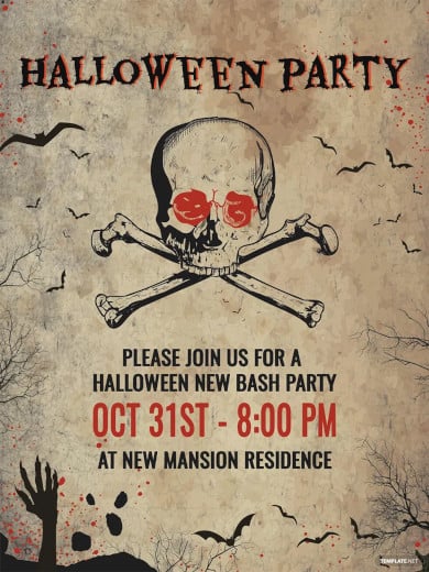 creepy halloween invitation template