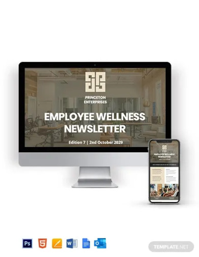 employee wellness newsletter template