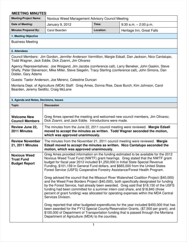 12+ Meeting Summary Templates Free PDF, DOC Format Download