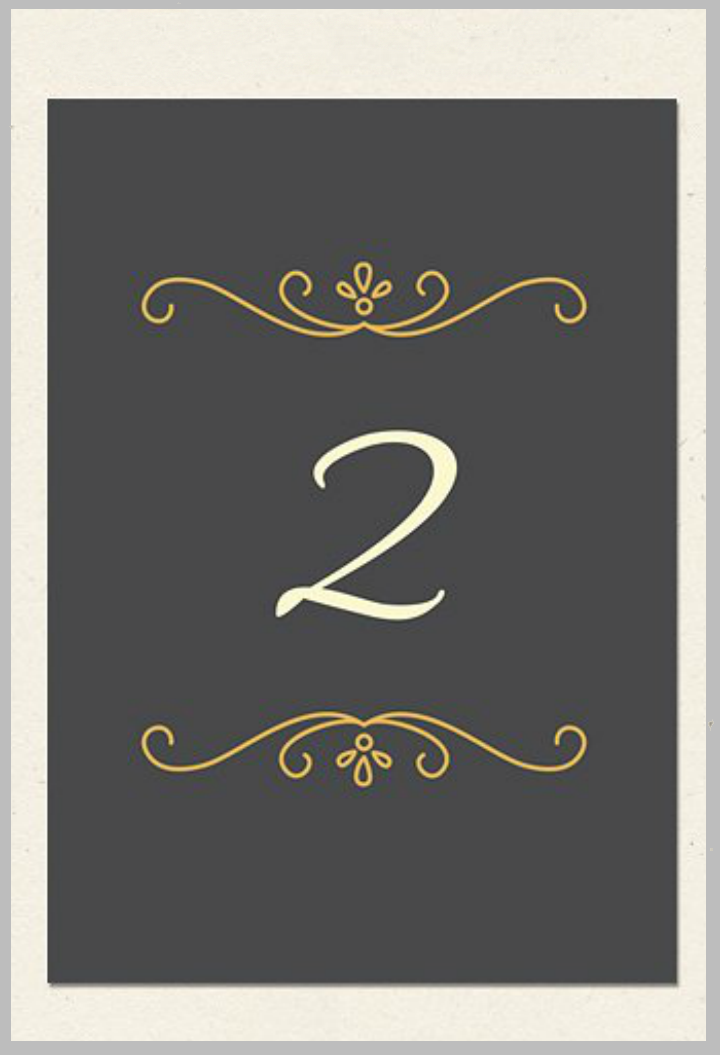 fairytale wedding table card template
