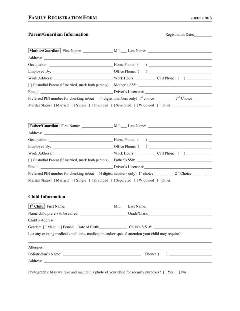 10+ Daycare Application Form Templates - PDF, DOC Format Download