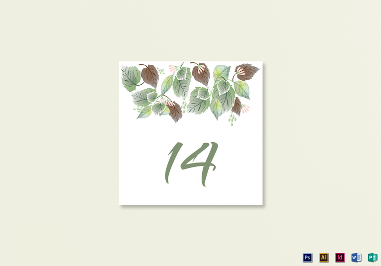 18+ Wedding Table Card Templates Editable PSD, InDesign, AI Format