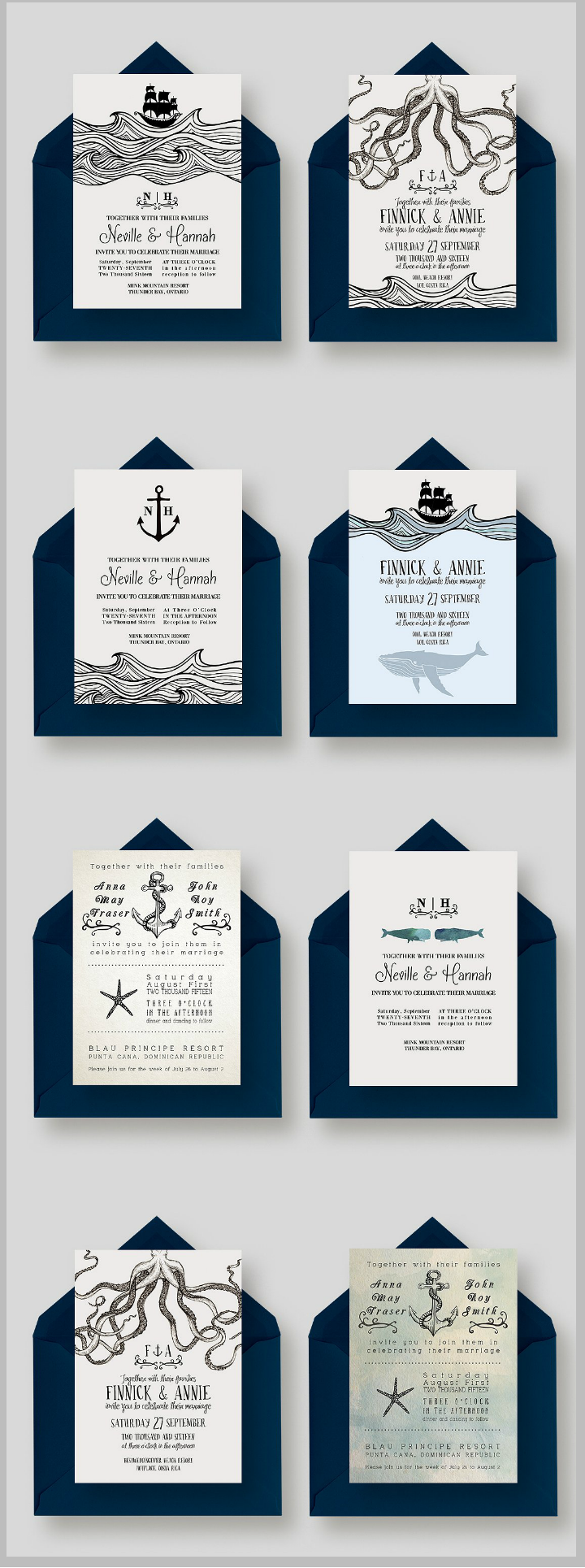 giant nautical wedding collection template