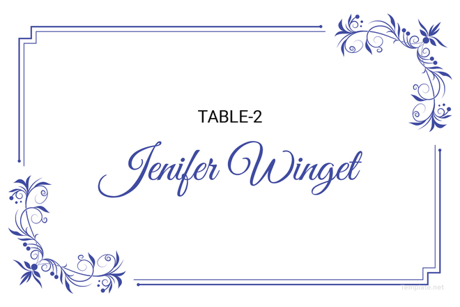 38 Wedding Place Card Templates