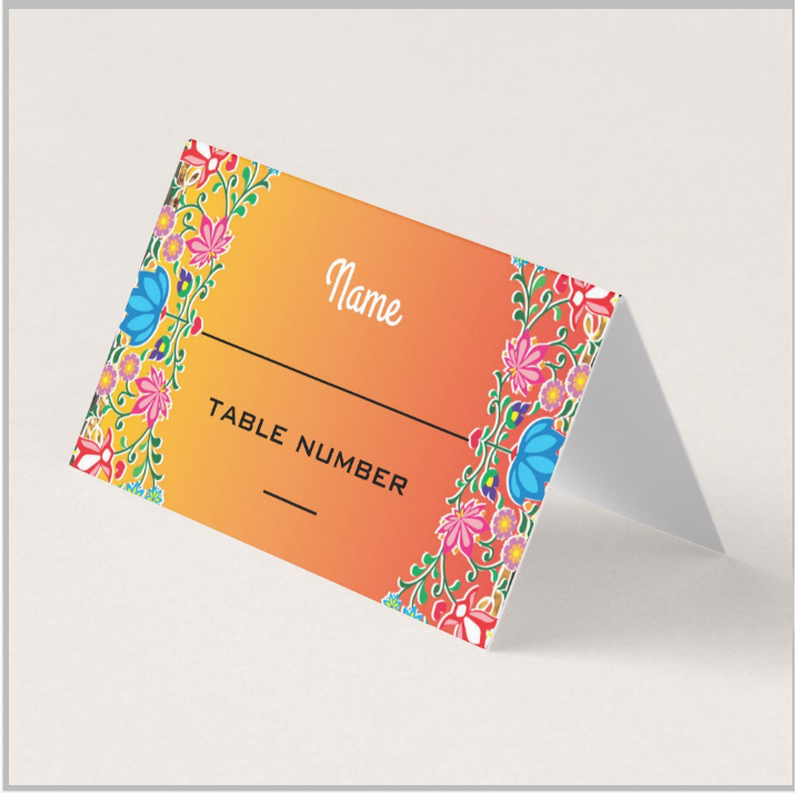 mexican fiesta wedding place card template