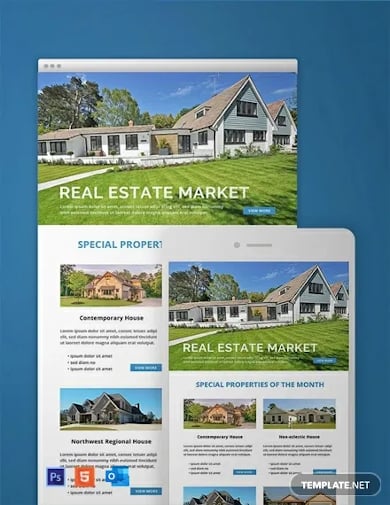 monthly real estate email newsletter template