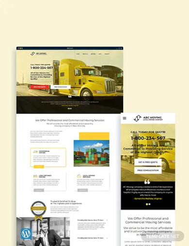 moving company wordpress theme template