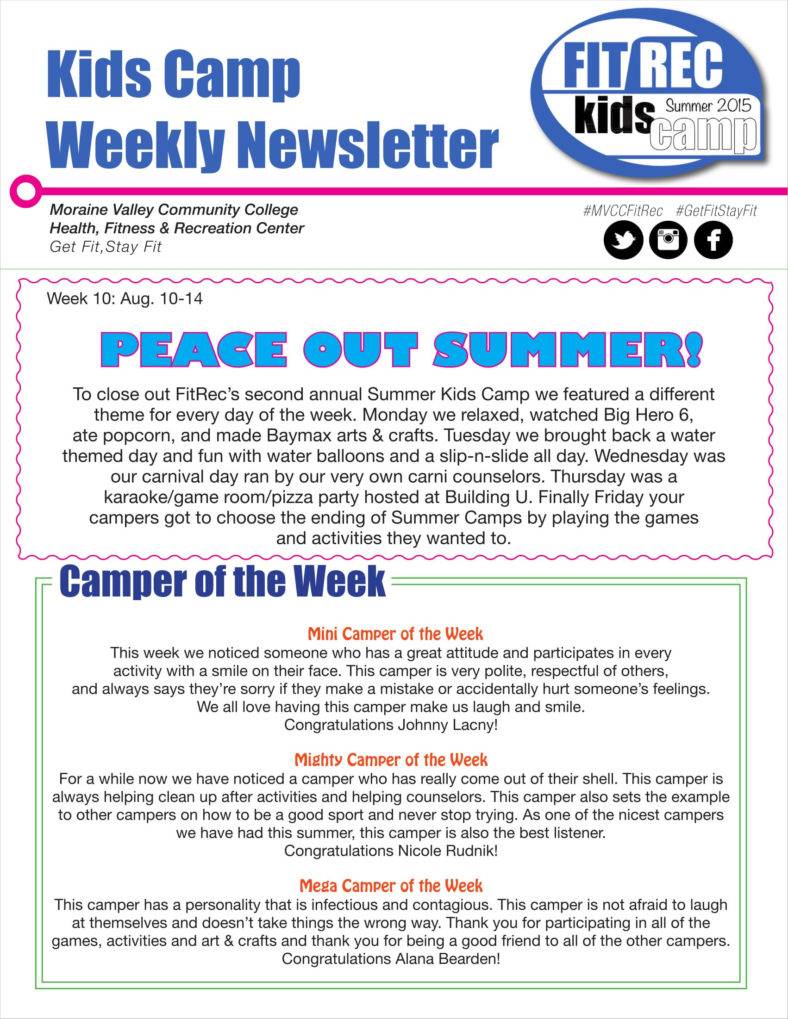 12+ Camp Newsletter Templates Free PDF, PSD Format Download