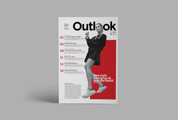outlook newsletter design layout template