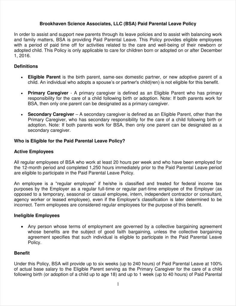 16 Leave Policy Templates Free Pdf Word Format Download Free Premium Templates