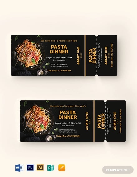 pasta-dinner-ticket-template