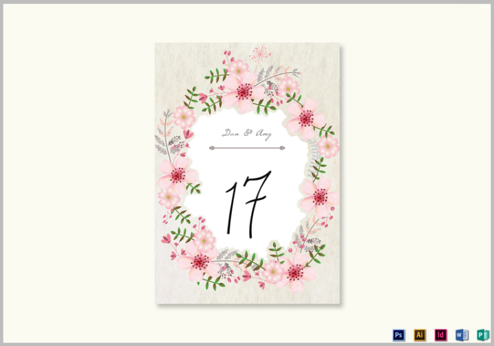18+ Wedding Table Card Templates Editable PSD, InDesign, AI Format