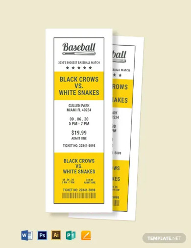 printable baseball ticket template
