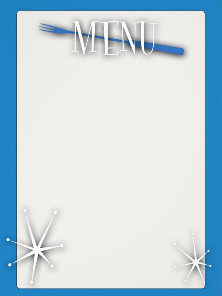 Empty Menu Template