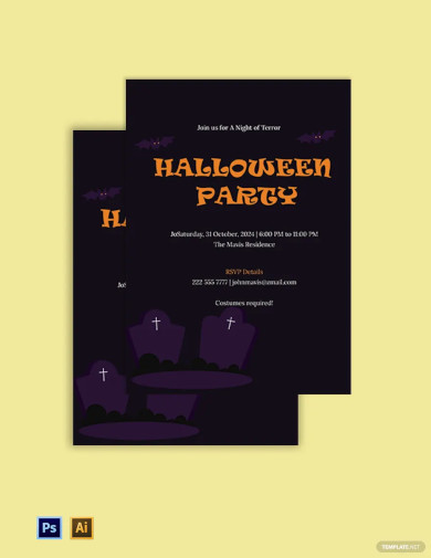 scary halloween invitation template