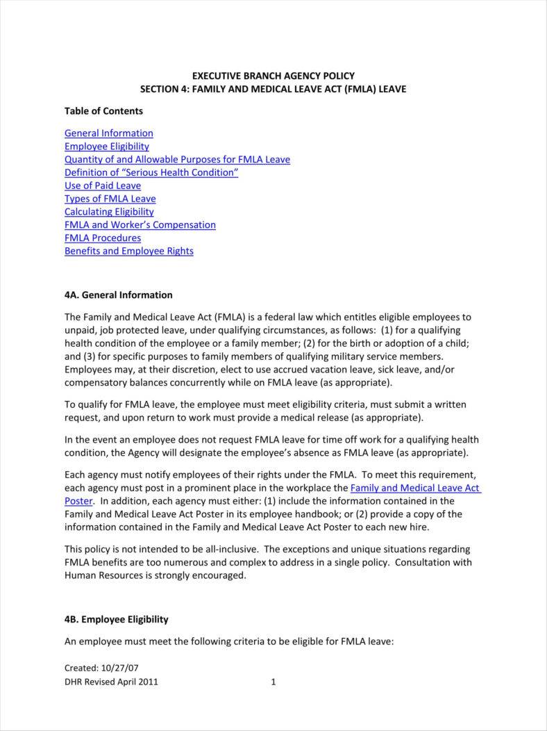 16+ Leave Policy Templates - Free PDF, Word Format Download