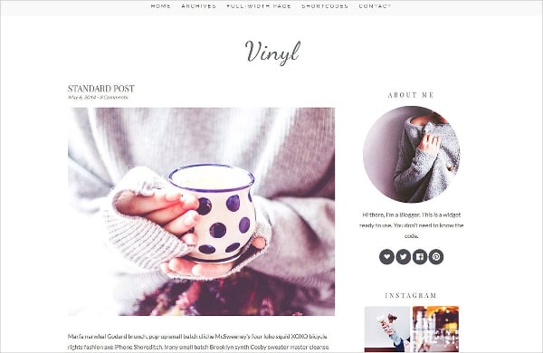 simpler blog theme with adult posts