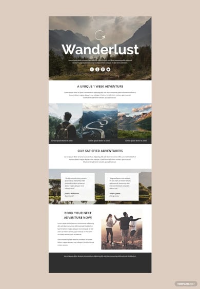 travel email newsletter templates