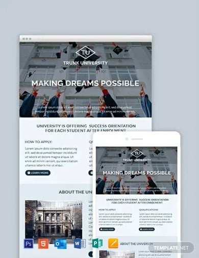 university email newsletter template