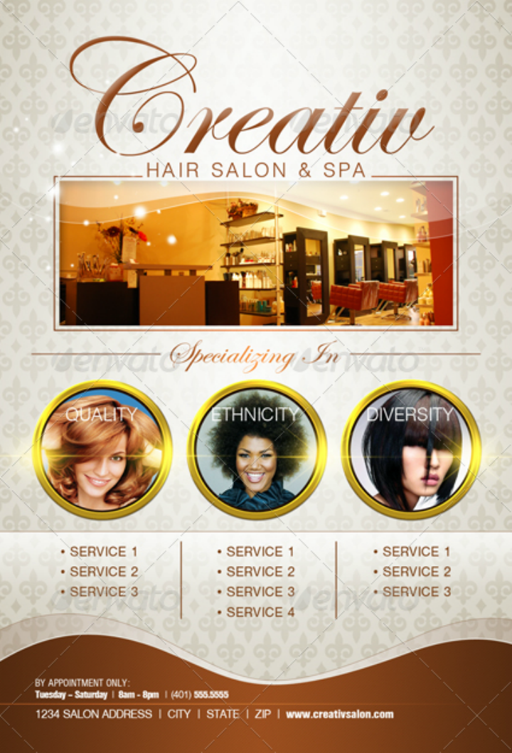 Image 13 for Salon Menu Templates