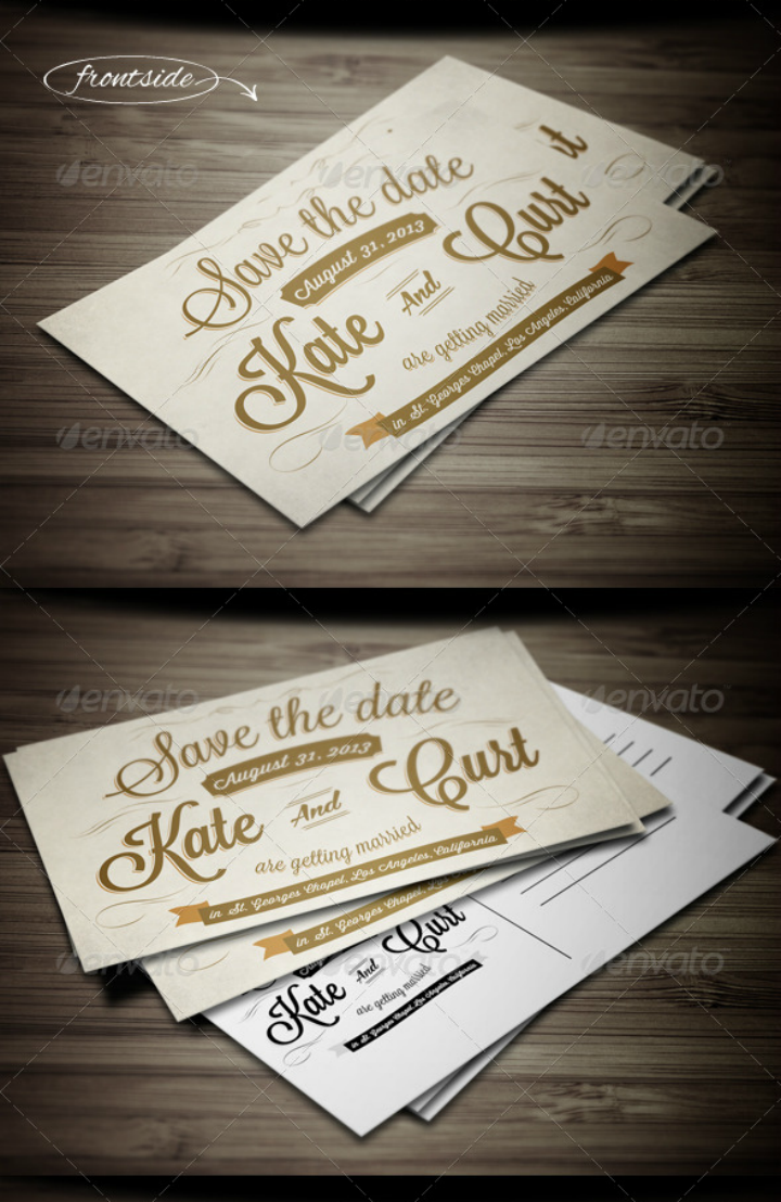 vintage wedding invitation template