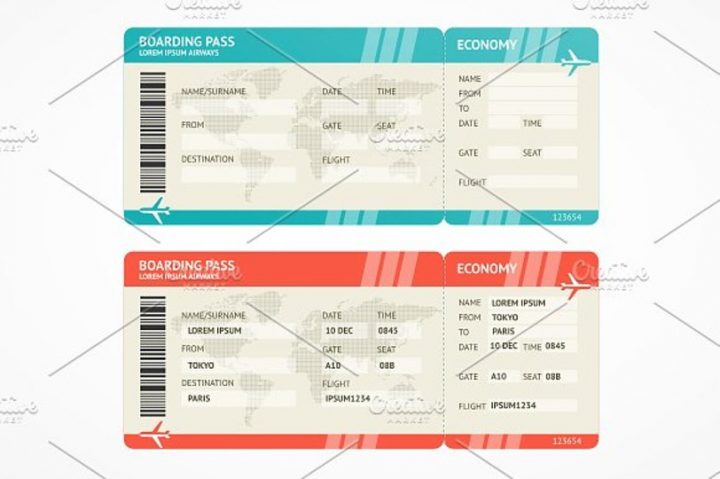 travel ticket sample