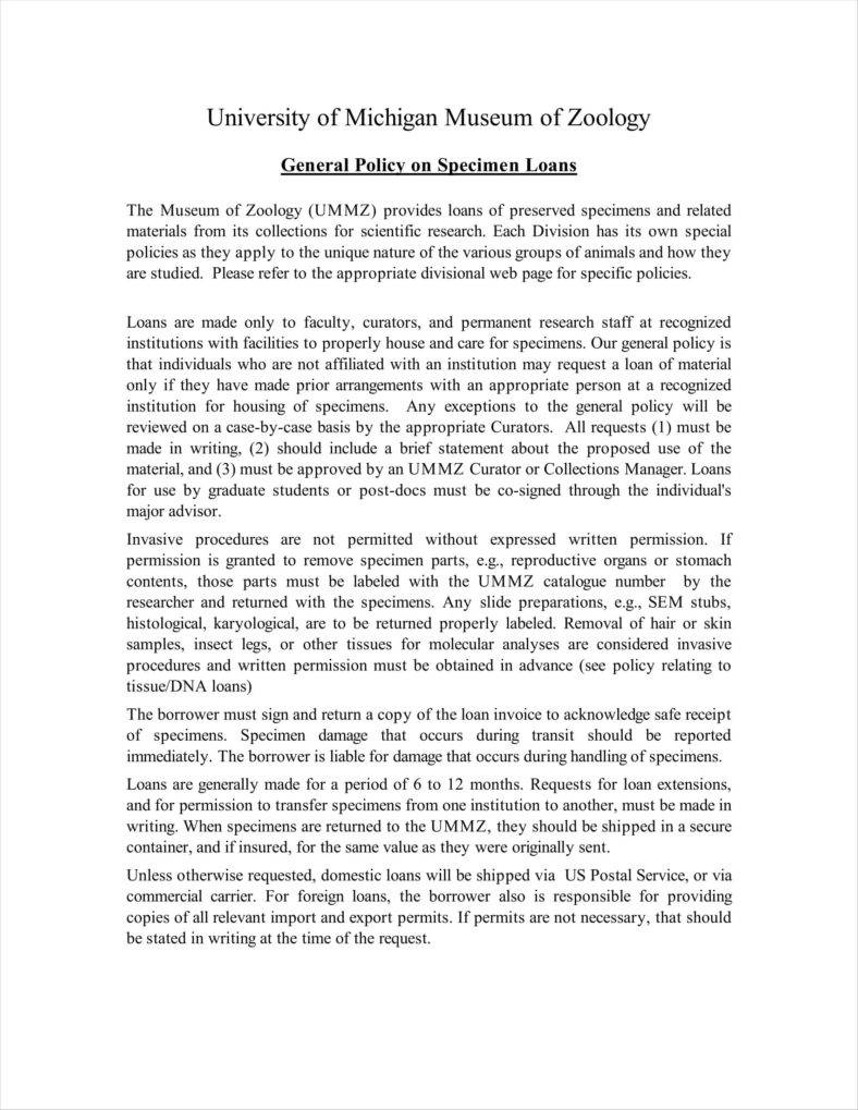 9+ Loan Policy Templates Free PDF, DOC Format Download