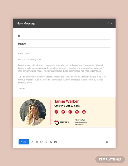 advertising consultant email signature template
