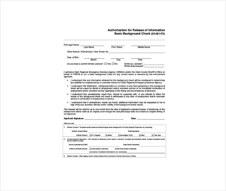 10+ Free Background Check Information Forms & Templates - Pdf, Doc