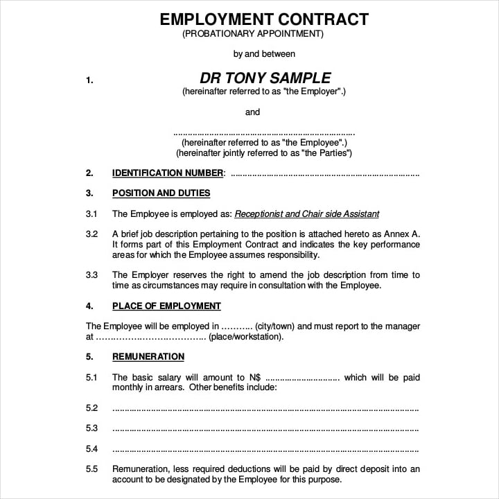 13  Employment Contracts for Restaurants Cafes and Bakeries in MS