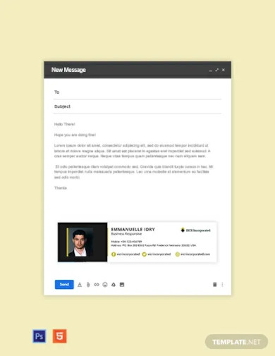 business responsive email signature template