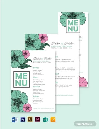 ceremony-wedding-menu-template
